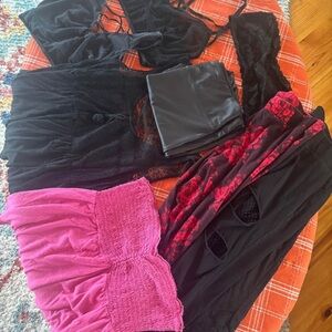Torrid Black and Pink Leggings Set